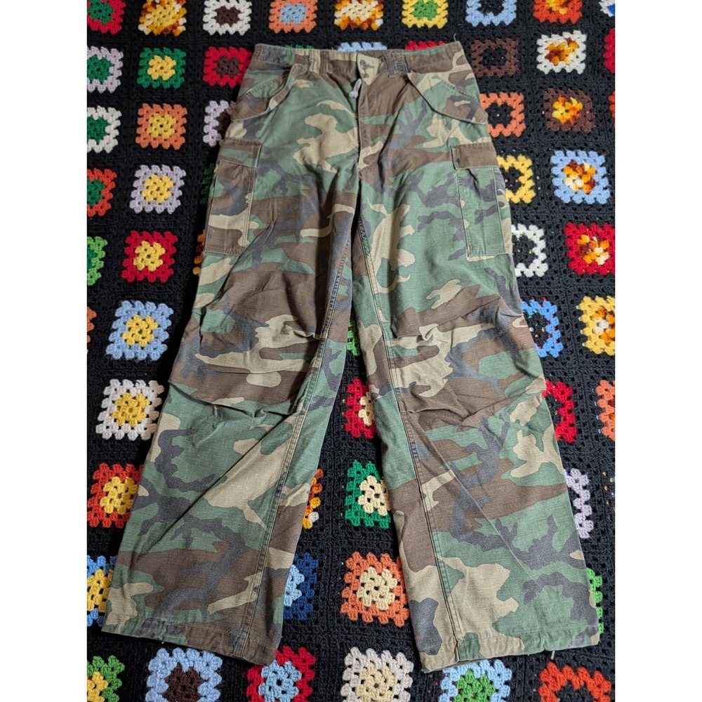 Vintage M65 US Military Woodland Camo Pants Med Long Cold Weather Trousers Army